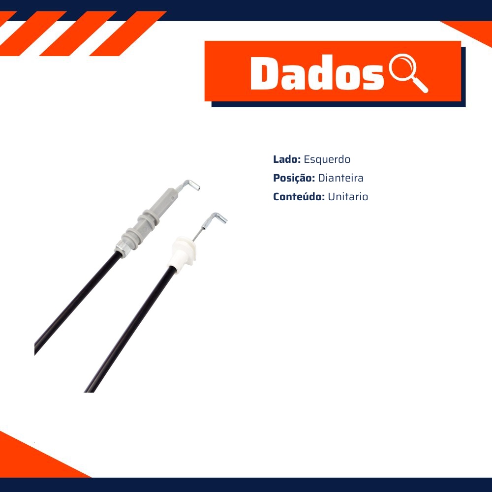 Cabo da Fechadura da Porta para Fiat Linea e Punto - Universal Automotive - 70449