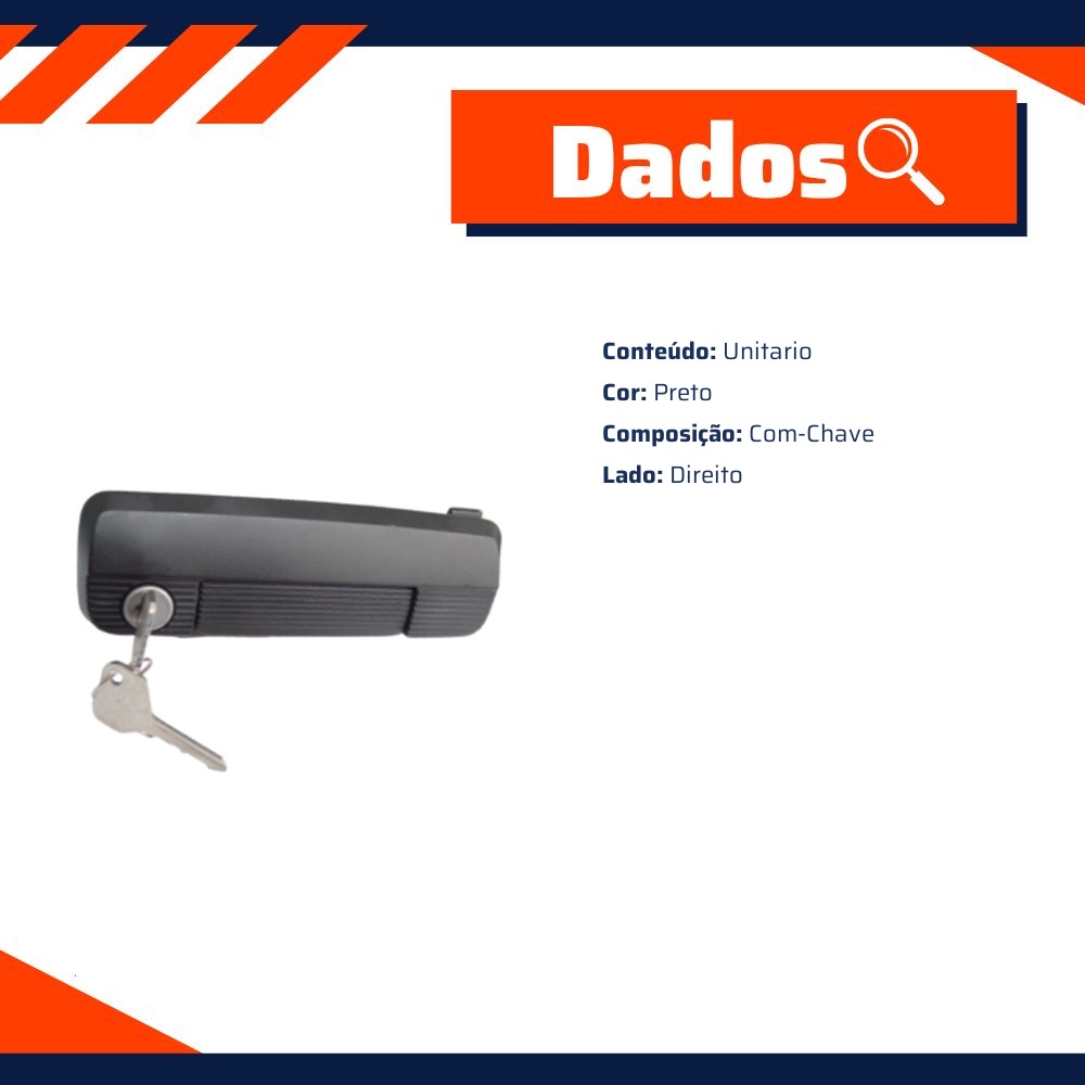 Maçaneta da Porta Dianteira para Fiat 147 - Universal Automotive - 60728