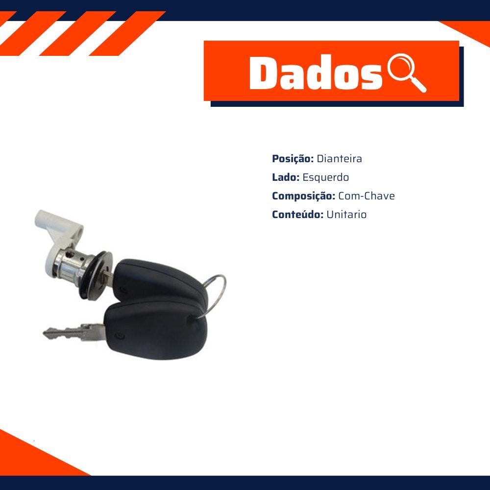 Cilindro da Porta para Renault Duster e Sandero - Universal Automotive - 11213