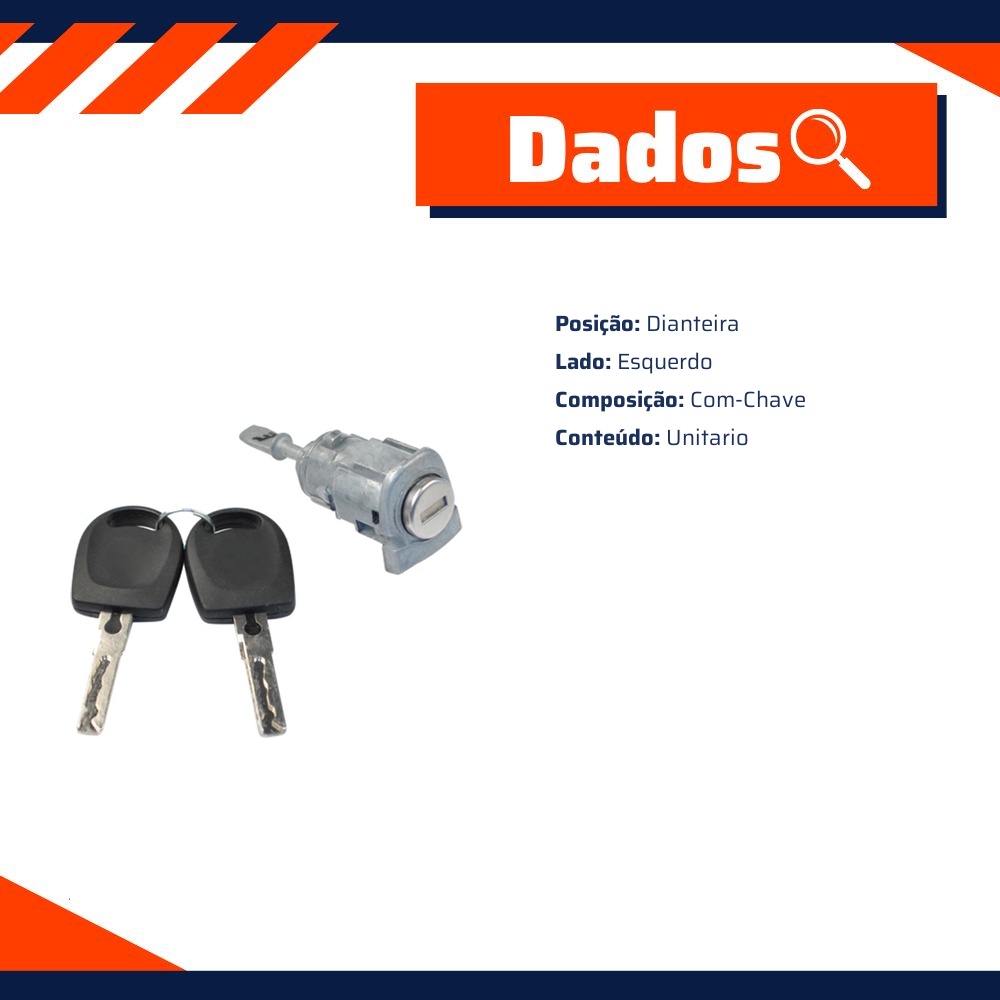 Cilindro Fechadura da Porta Dianteira - Universal - 21179