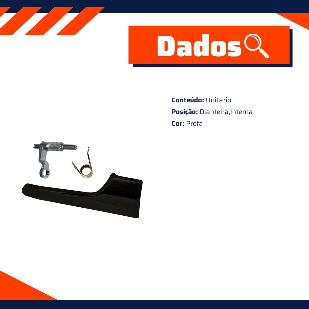 Maçaneta da Porta Cor Preta para Chevrolet Vectra - Universal Automotive - 41754