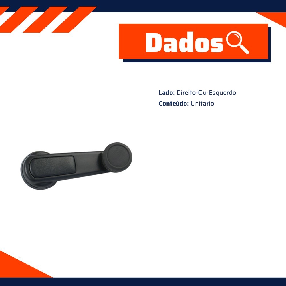Manivela Reguladora do Vidro Das Portas Dianteiras e Traseiras para Mitsubishi L200 - Universal Automotive - 18037