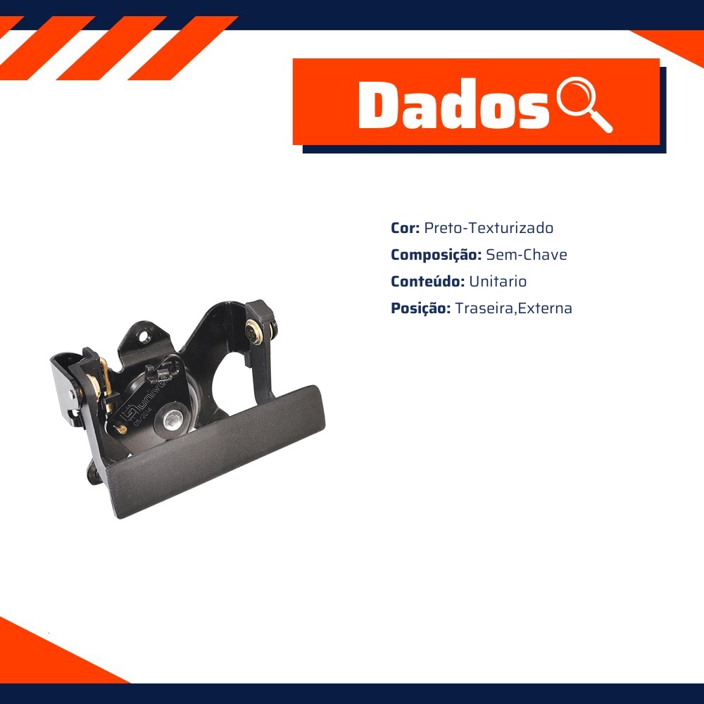 Maçaneta Externa da Tampa da Caçamba para Chevrolet S10 - Universal Automotive - 40393