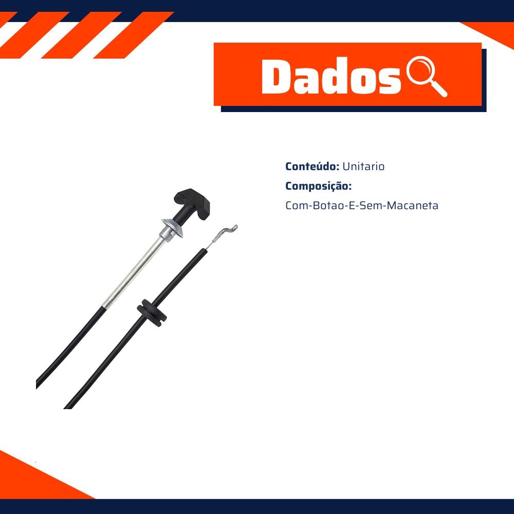 Cabo de Acionamento da Fechadura do Capô para Ford F-1000 e F-4000 - Universal Automotive - 31366