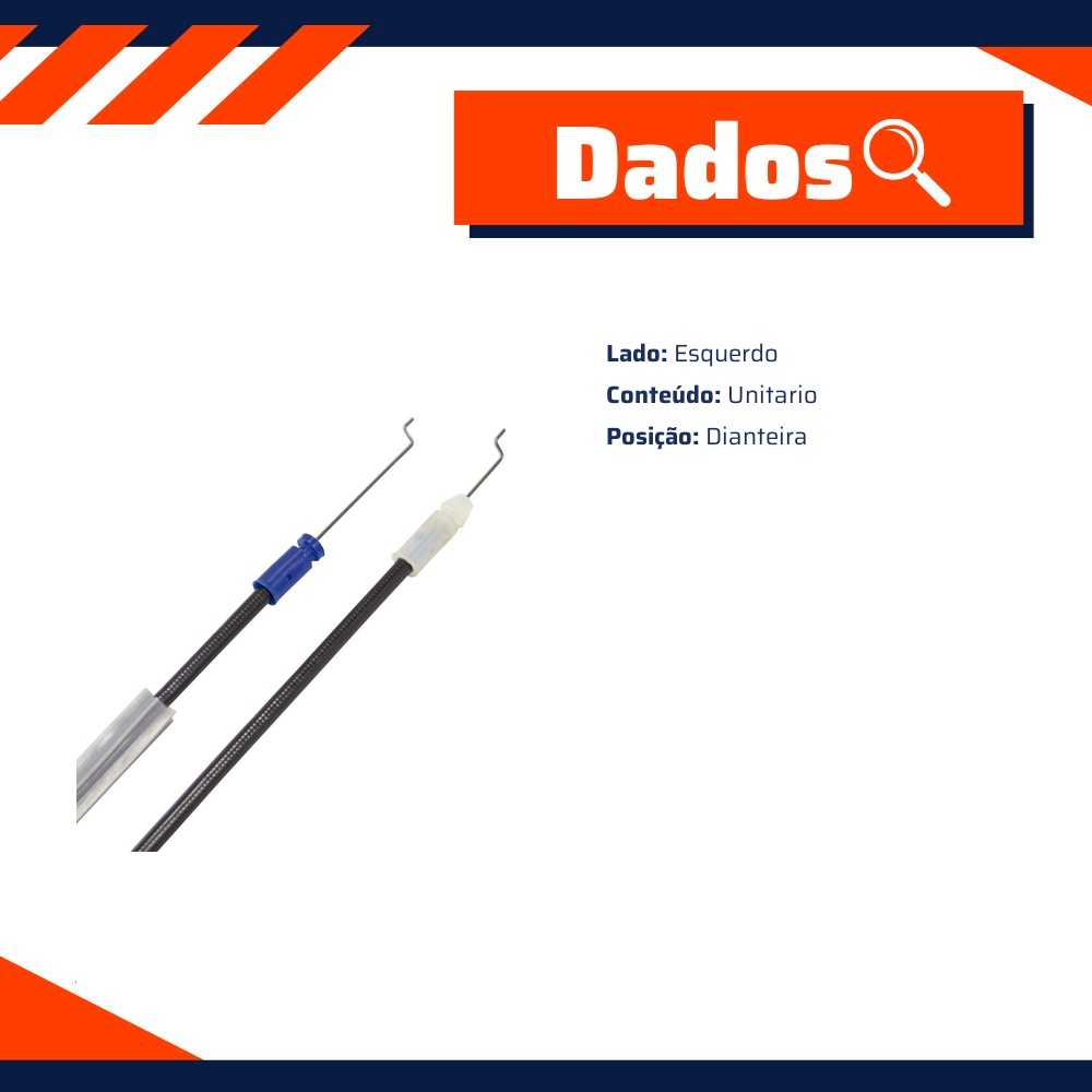 Cabo de Comando da Trava Fechadura da Porta Dianteira para Honda FIT - Universal Automotive - 13393
