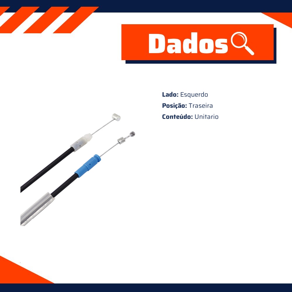 Cabo de Comando da Fechadura da Porta Traseira para Honda FIT - Universal Automotive - 13295