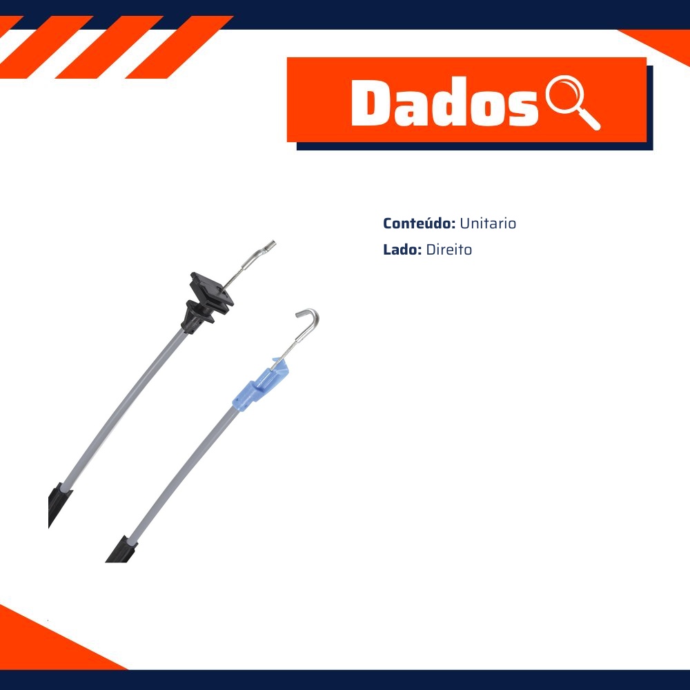 Cabo de Acionamento da Fechadura da Porta Traseira para Chevrolet COBALT - Universal Automotive - 42204