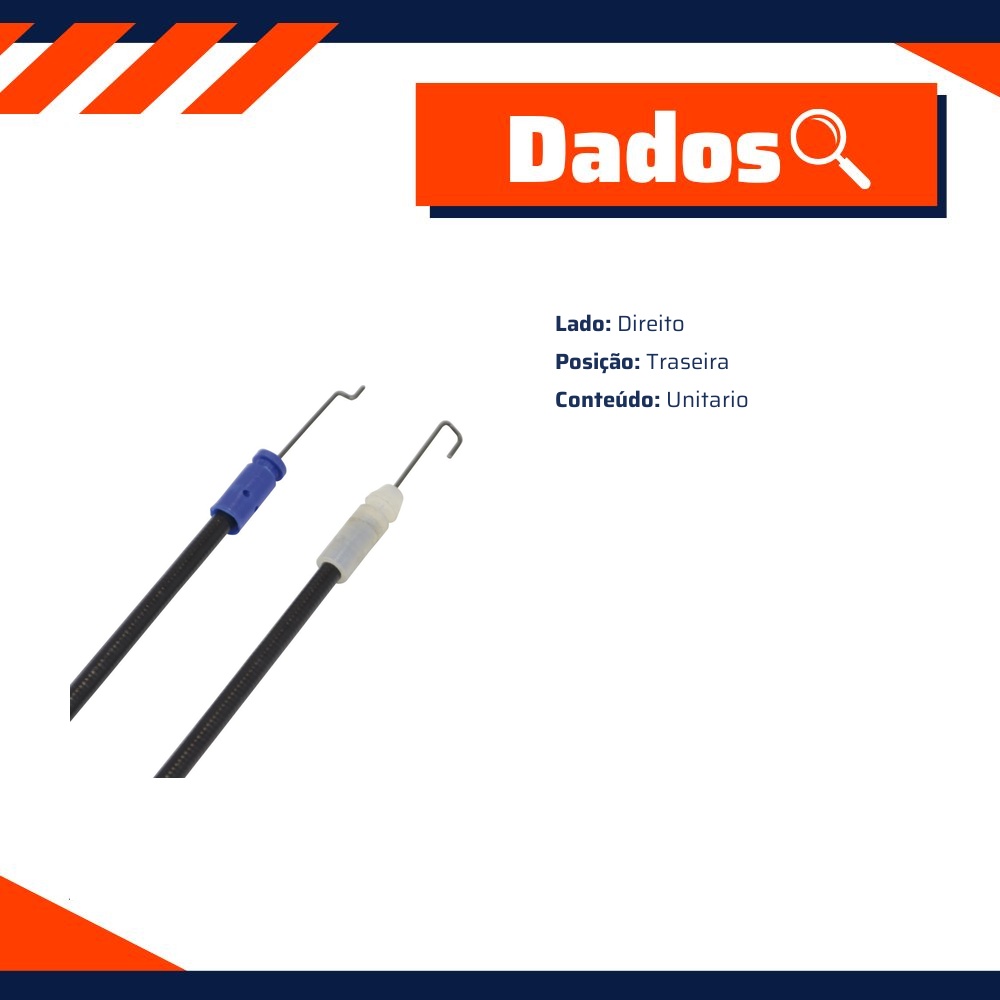 Cabo de Comando da Trava da Fechadura da Porta Traseira Direita para Toyota Hilux - Universal Automotive - 60032