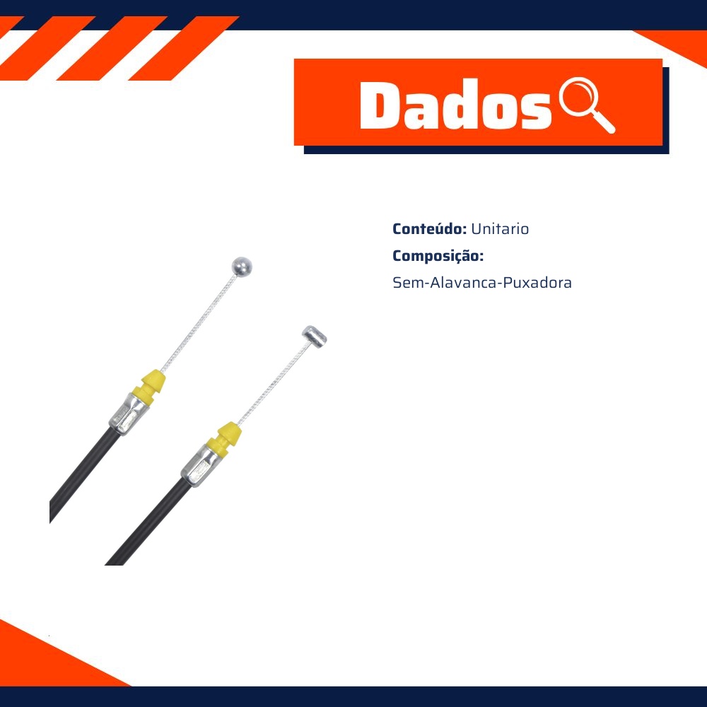Cabo de Acionamento da Fechadura do Capô para Toyota Hilux - Universal Automotive - 61411