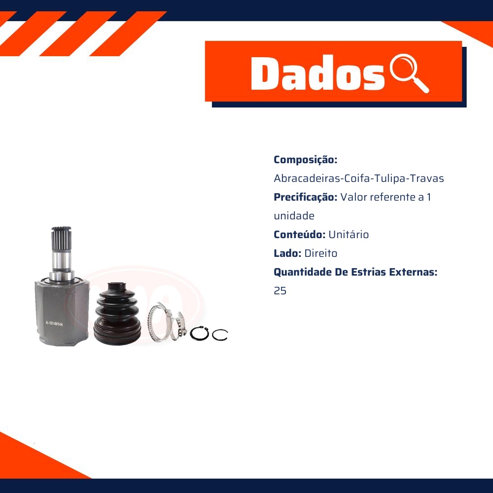 Garfo da Tulipa Direito para Honda Civic - IMA - AL-1321