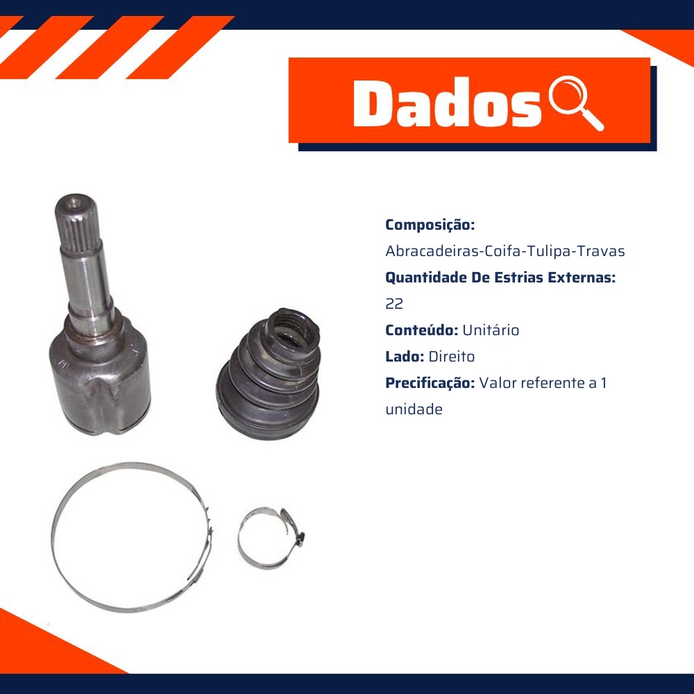 Garfo da Tulipa Direito para Citroen C3 - IMA - AL-1278