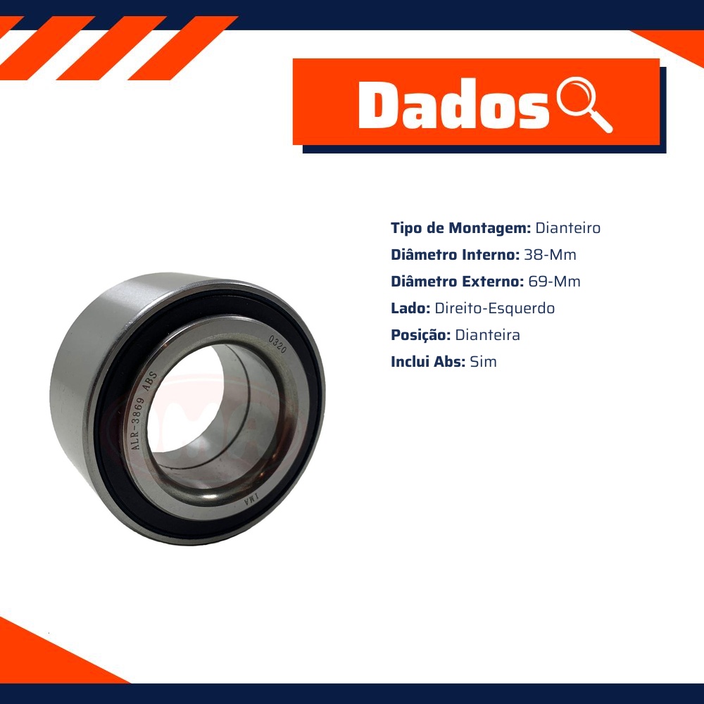 Rolamento de Roda Alr-3869 ABS para JAC J2 - IMA - ALR-3869 ABS