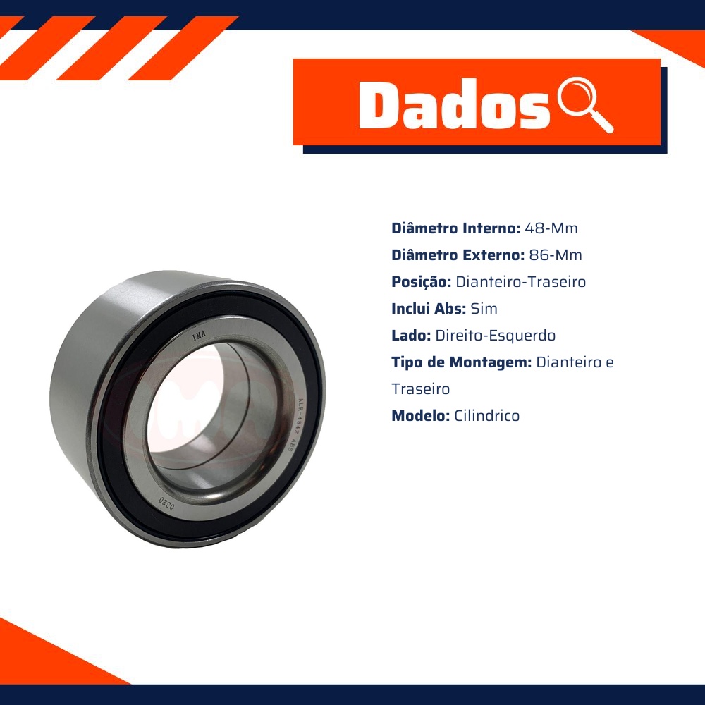Rolamento de Roda Alr-4842 ABS para Honda Accord e Civic - IMA - ALR-4842 ABS