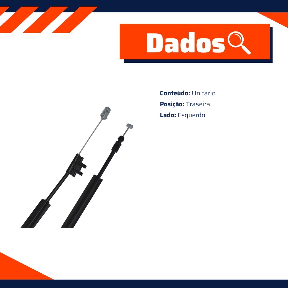 Cabo de Aacionamento da Fechadura para Toyota Hilux - Universal Automotive - 70709