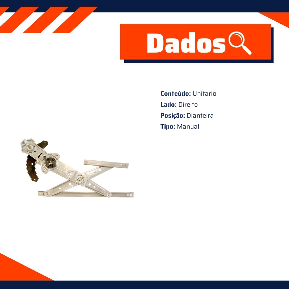 Máquina de Vidro Manual para Hyundai HR - Universal Automotive - 15448