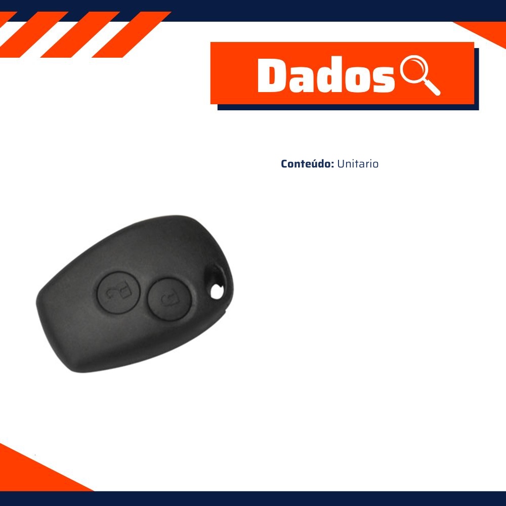 Capa do Telecomando 2 Botões para Renault Logan e Sandero - Universal Automotive - 11813