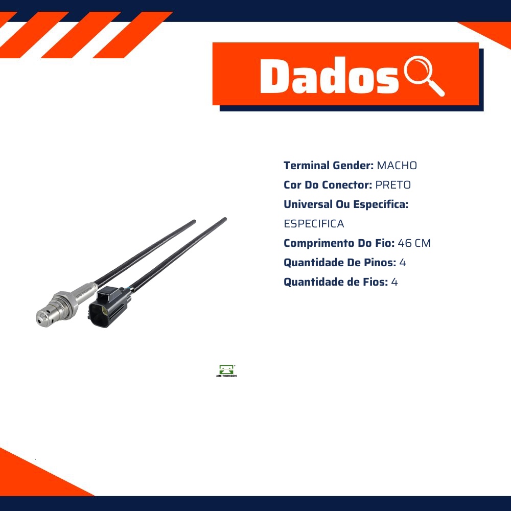Sonda Lambda A/F para Land Rover Freelander 2 e Volvo S80 - MTE-THOMSON - 9808.40.046