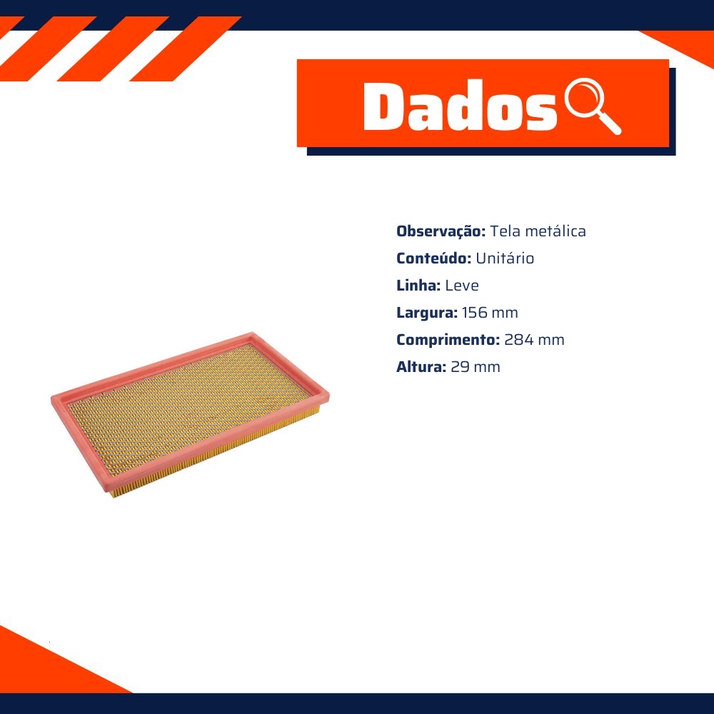 Filtro de Ar do Motor - Wega - FAP-8999