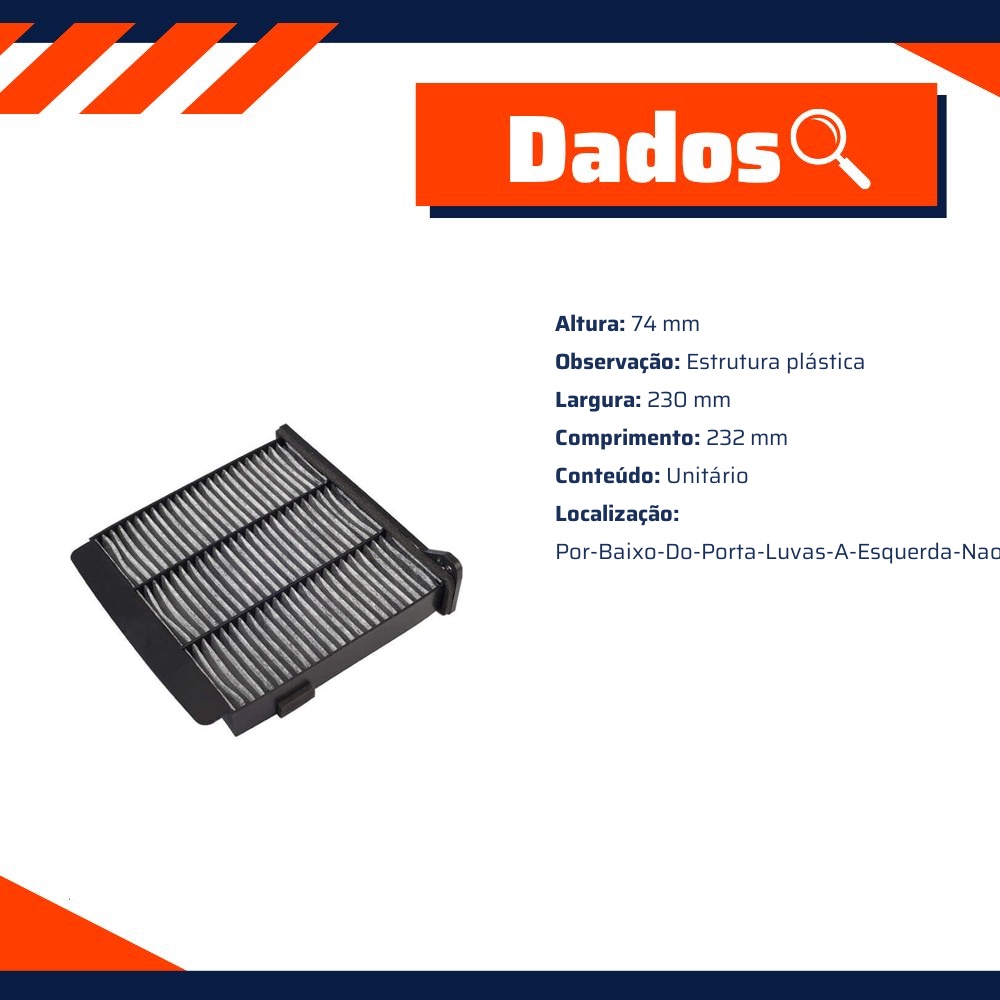FIltro de Ar Condicionado Cabine com Carvão Ativado - Wega - AKX-1995/C