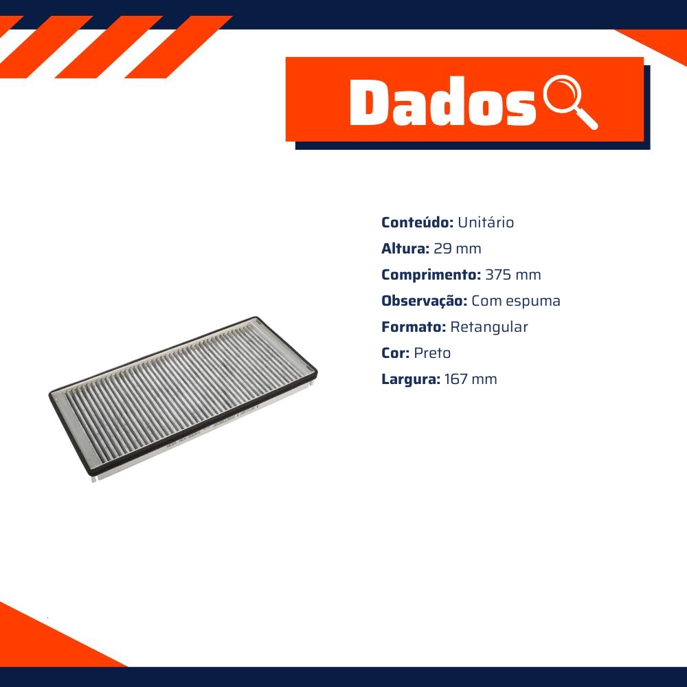 FIltro de Ar Condicionado Cabine com Carvão Ativado - Wega - AKX-3569/C