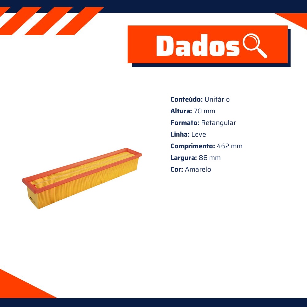 Filtro de Ar para Mercedes-Benz C 200 e C 230 - Wega - FAP-4025