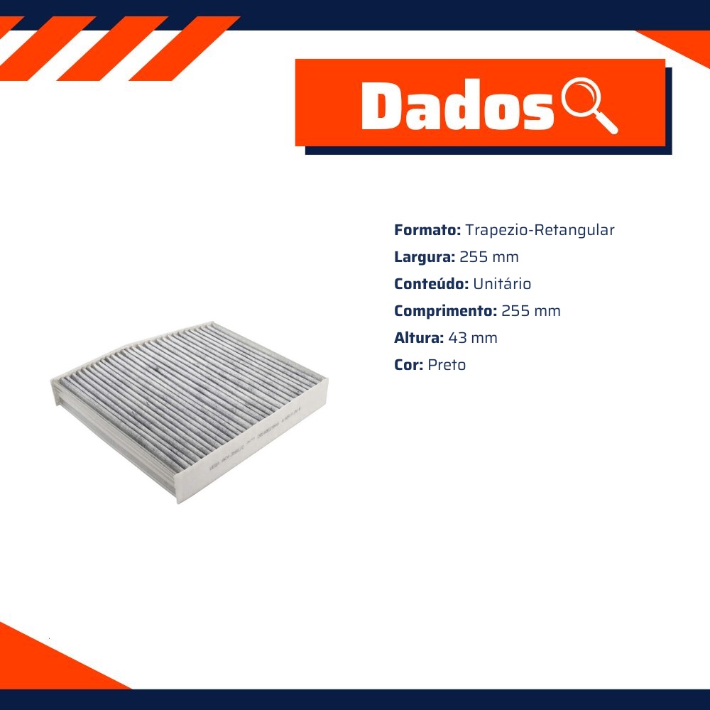 FIltro de Ar Condicionado Cabine com Carvão Ativado - Wega - AKX-3591/C