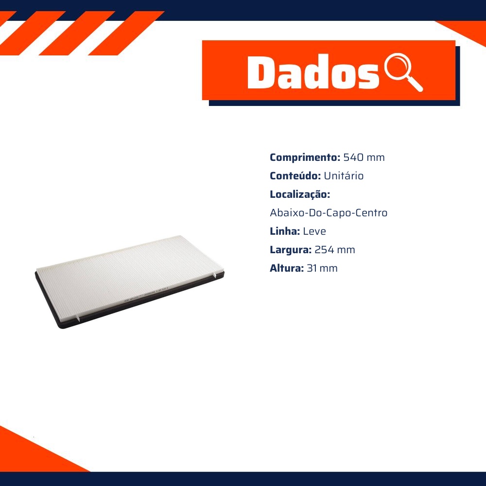 FIltro de Ar Condicionado Cabine - Wega - AKX-1422