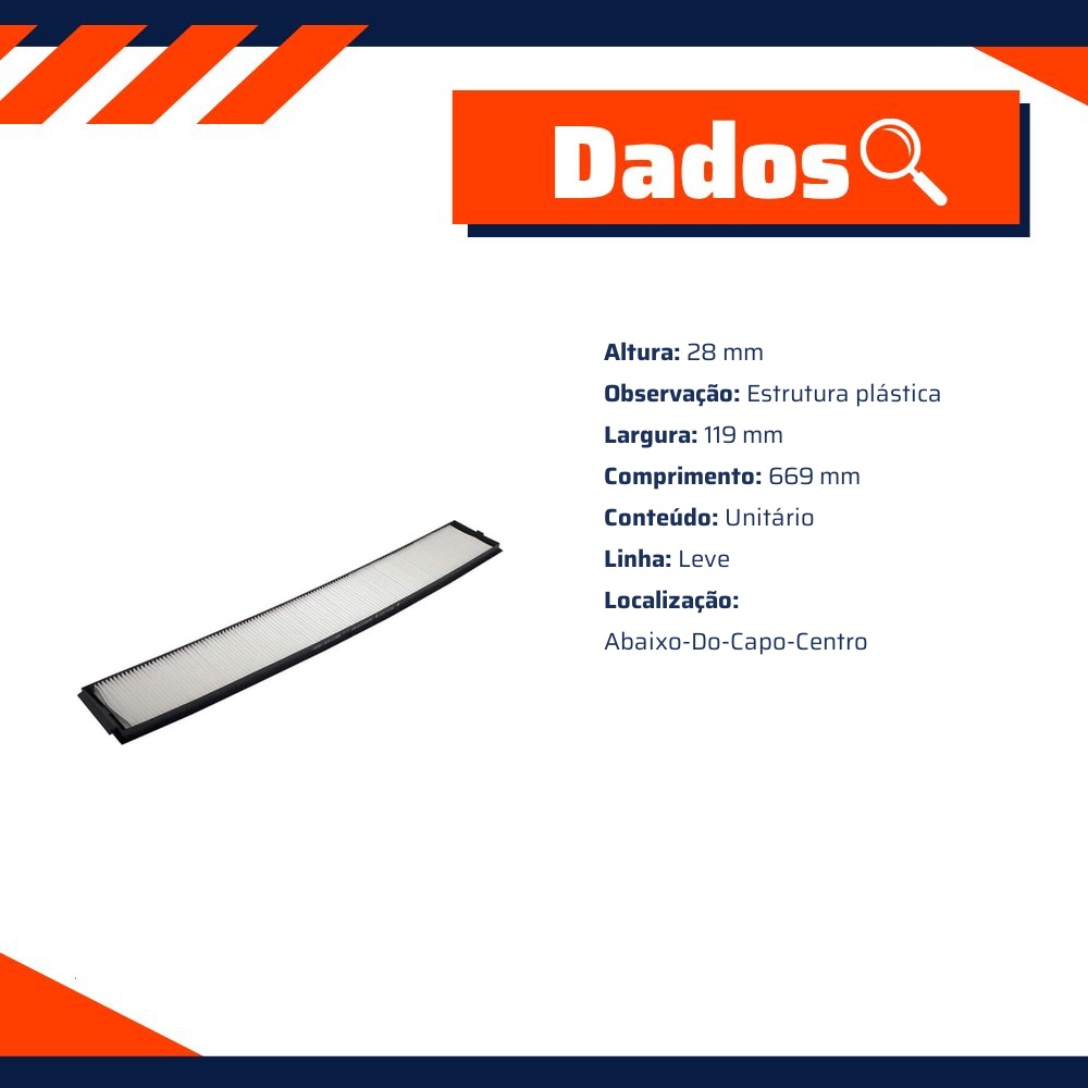 FIltro de Ar Condicionado Cabine - Wega - AKX-1500