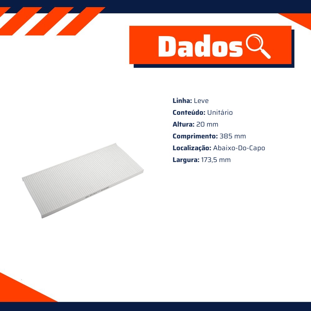 FIltro de Ar Condicionado Cabine - Wega - AKX-35141