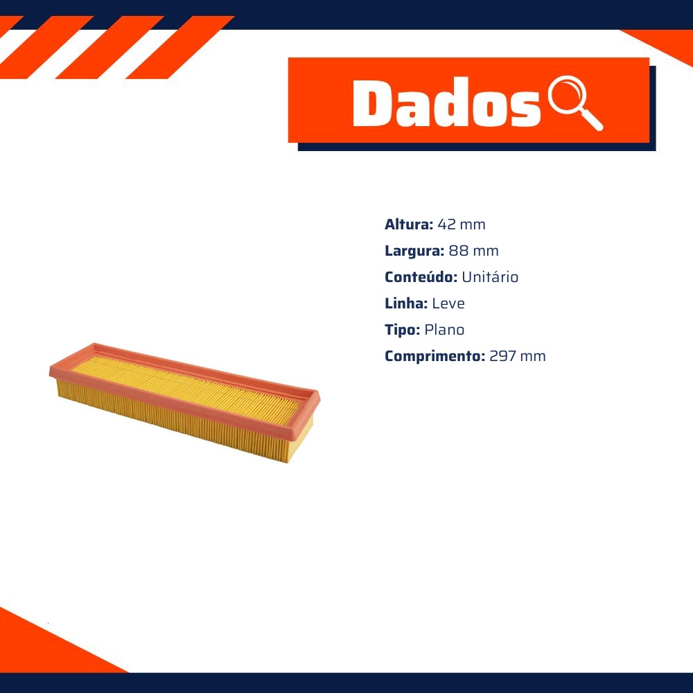 Filtro de Ar para Renault Twingo - Wega - FAP-3242