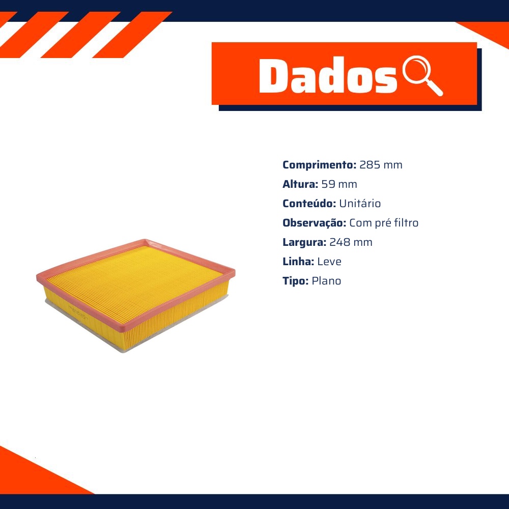 Filtro de Ar para Renault Master - Wega - FAP-3271/3