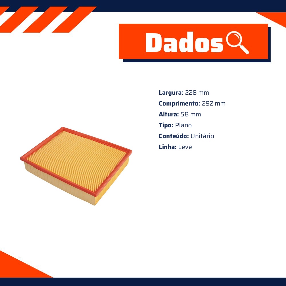 Filtro de Ar do Motor - Wega - FAP-4833