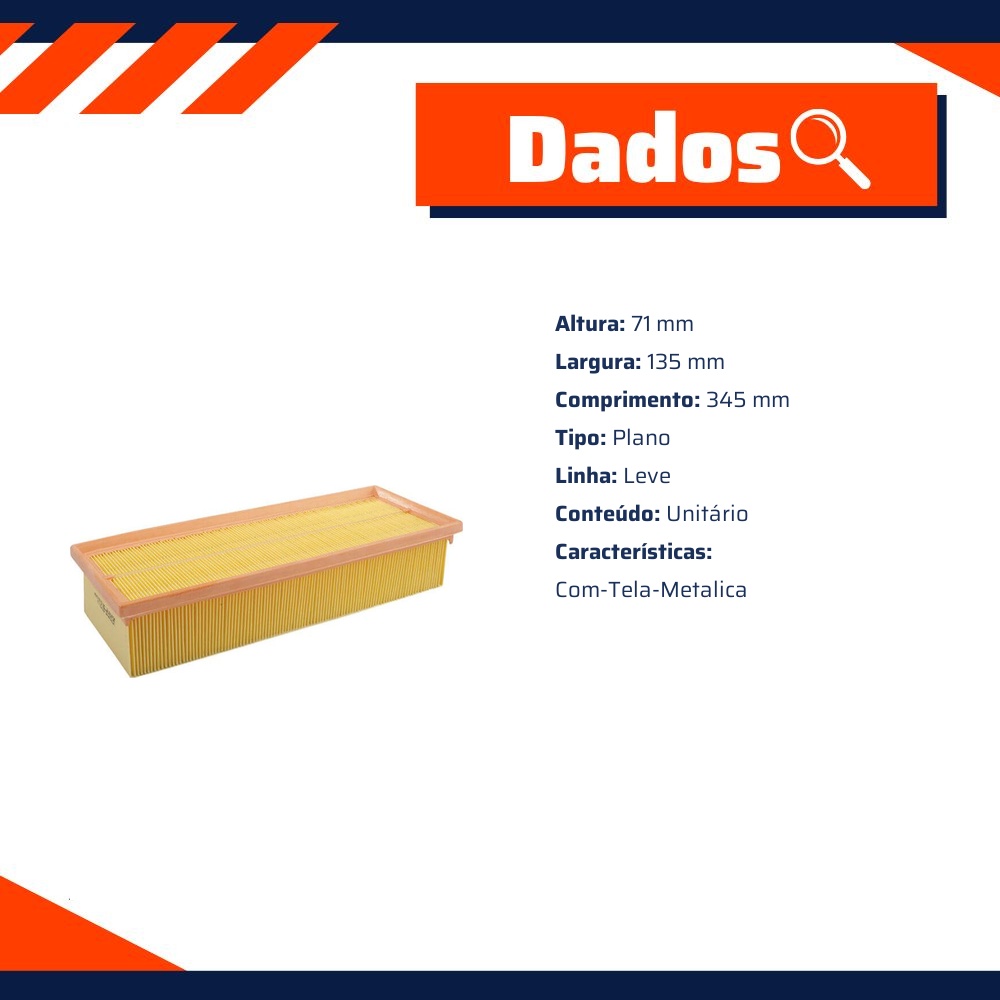 Filtro de Ar do Motor - Wega - FAP-6012
