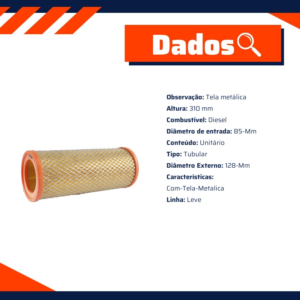 Filtro de Ar Jeep Cherokee e Renault Trafic - Wega - WR-200