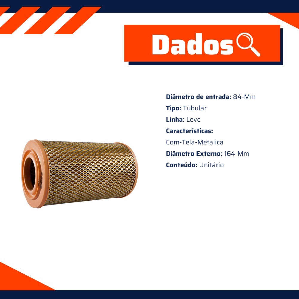 Filtro de Ar do Motor - Wega - WR316