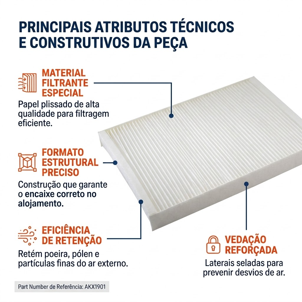 Filtro de Ar da Cabine para Chrysler 300C e 300C Touring - Wega - AKX-1901
