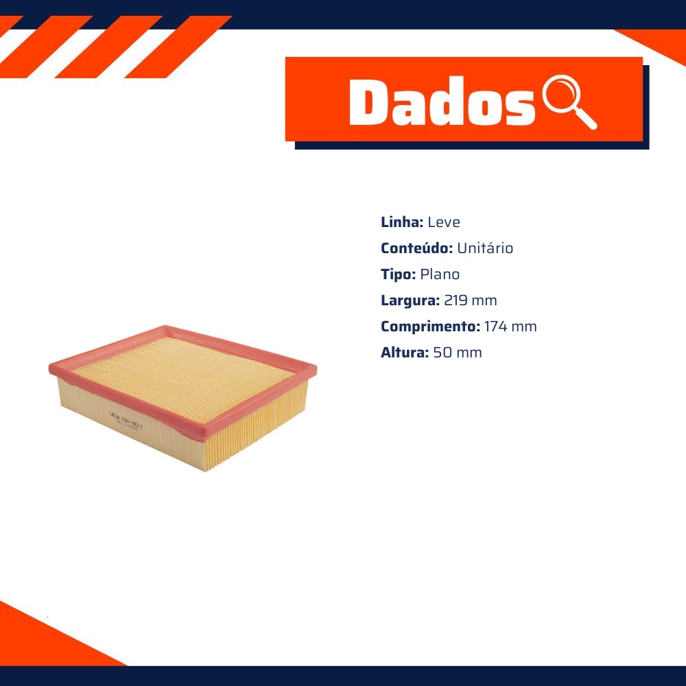 Filtro de Ar do Motor - Wega - FAP-9017