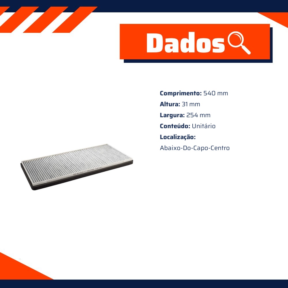FIltro de Ar Condicionado Cabine com Carvão Ativado - Wega - AKX-1422/C
