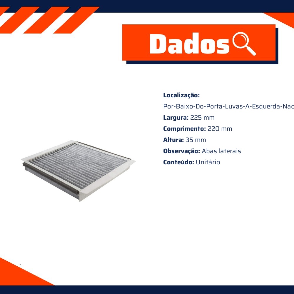 Filtro de Ar da Cabine com Carvão Ativado para Citroen Berlingo e Peugeot Partner - Wega - AKX-1430/C