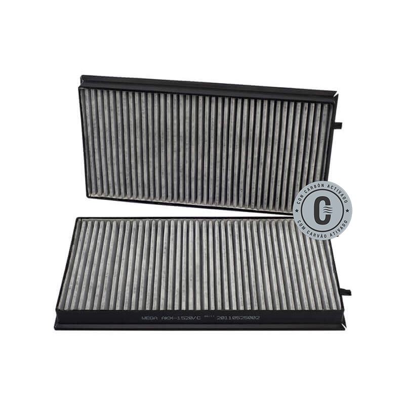 Par Filtro de Ar da Cabine com Carvão Ativado para BMW 745i e 760i - Wega - AKX-1520/C