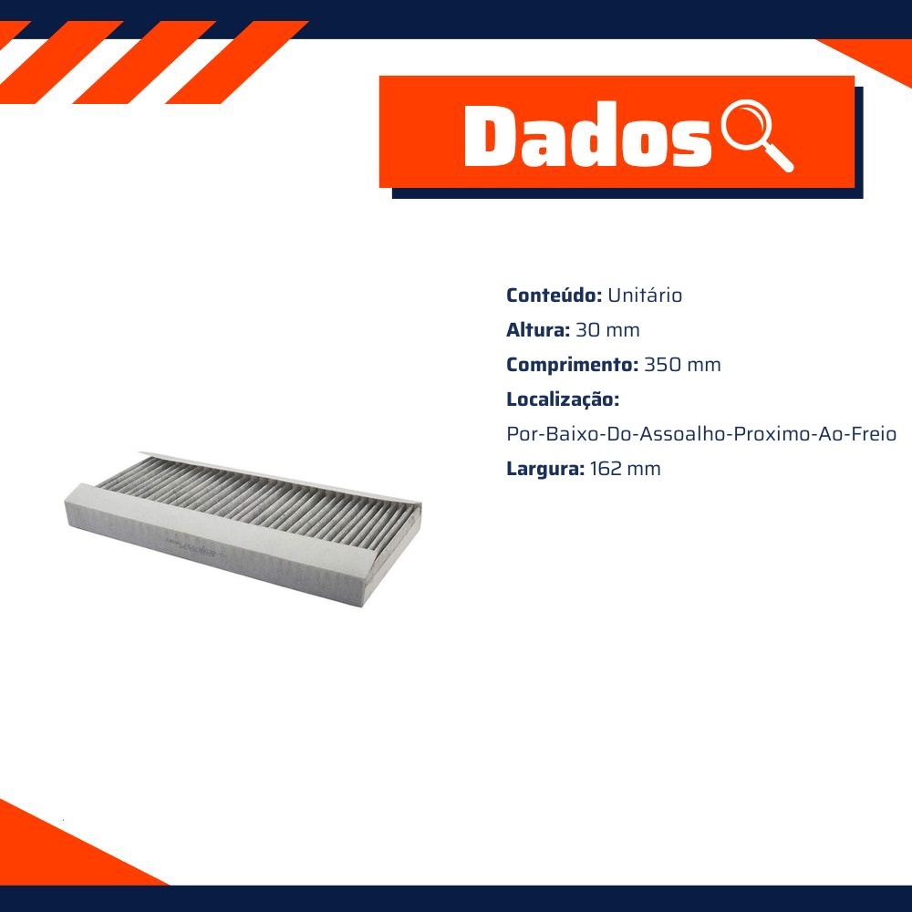 Filtro de Ar da Cabine com Carvão Ativado para Ford Focus - Wega - AKX-35128/C