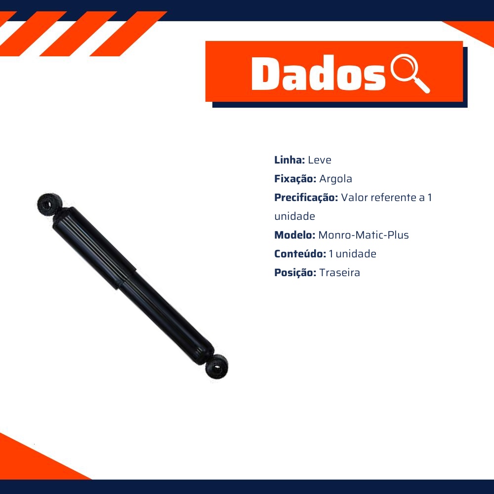 Amortecedor Monro-Matic Plus Traseiro da Suspensão - Monroe - 334728MM