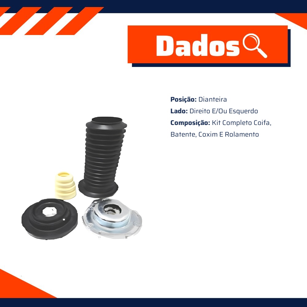 Kit Coxim Batente Coifa Rolamento Dianteiro - KYB - SM3039