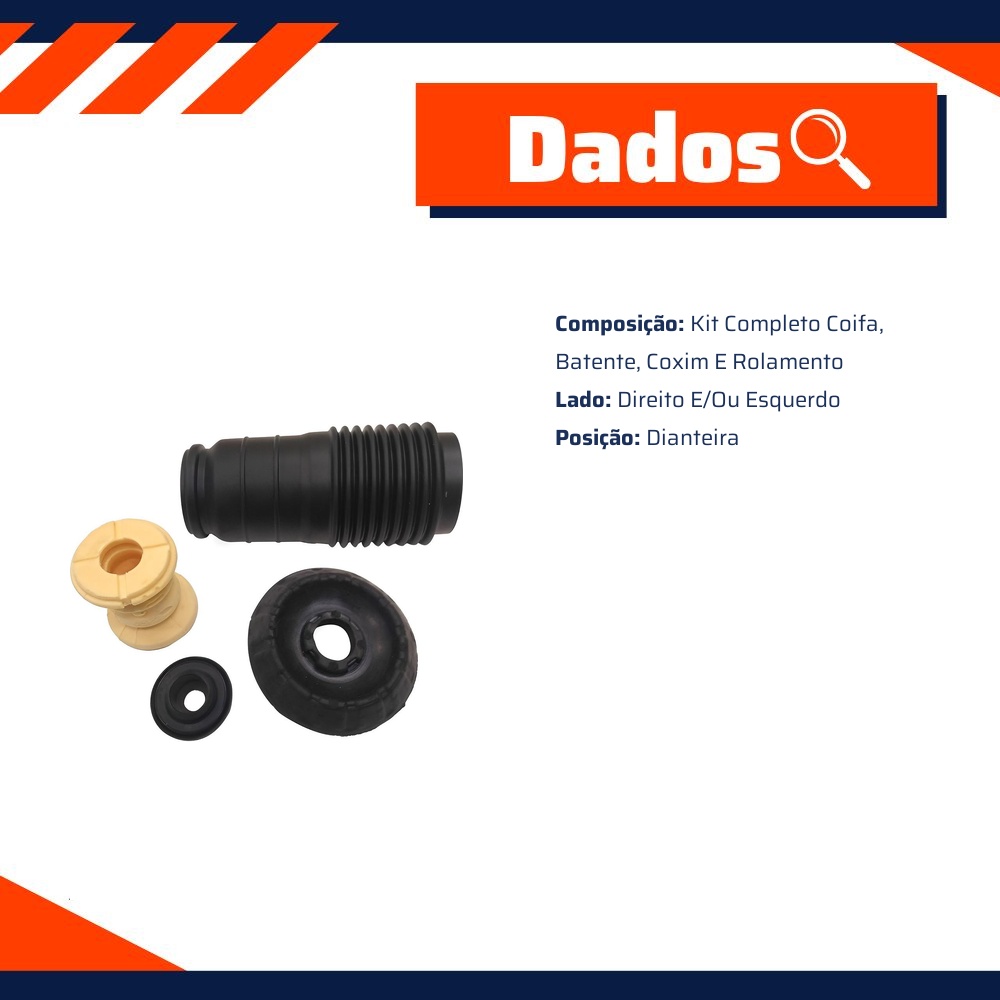 Kit Coxim Batente Coifa Rolamento Dianteiro - KYB - SM3018