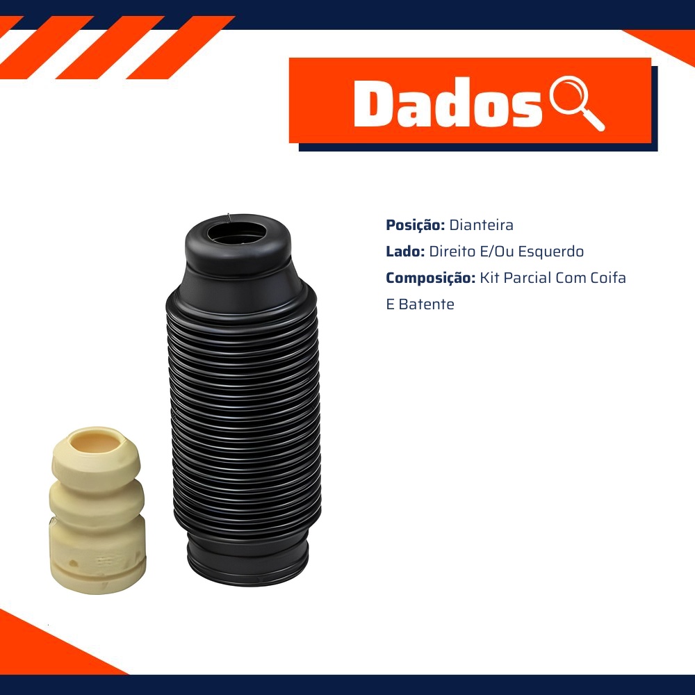 Kit Coifa Batente Dianteiro para Hyundai Santa Fé e Veracruz - KYB - SB0069