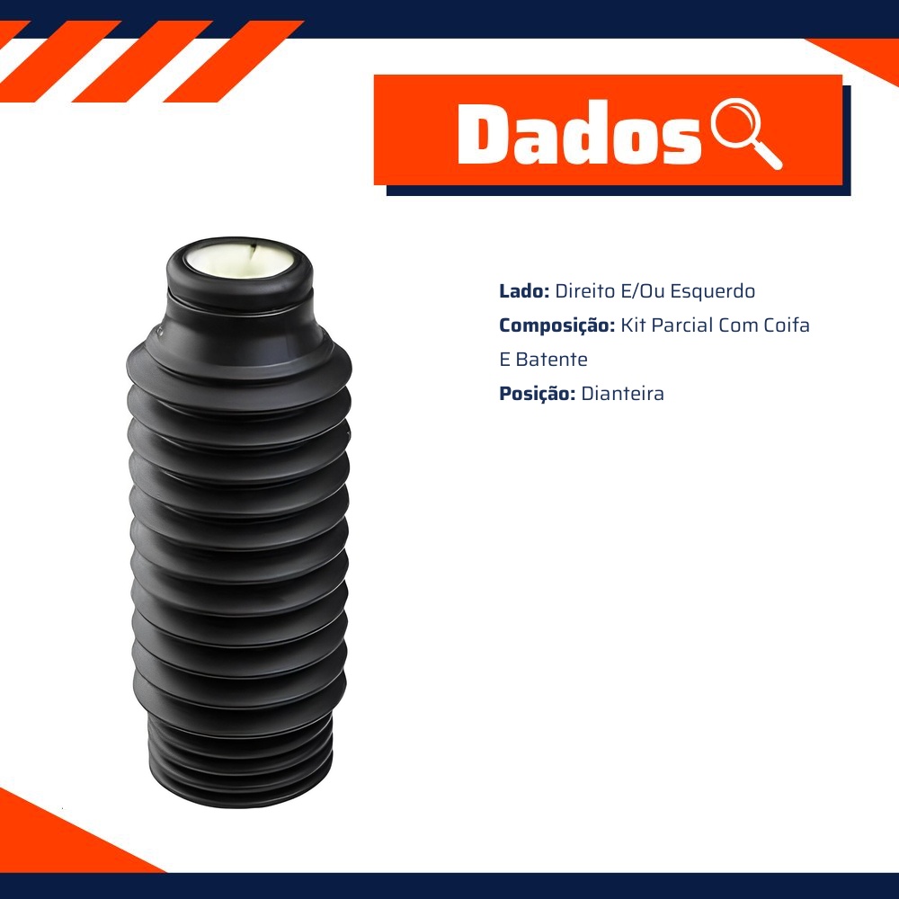 Kit Coifa Batente Dianteiro para Hyundai IX35 e KIA Sportage - KYB - SB0152