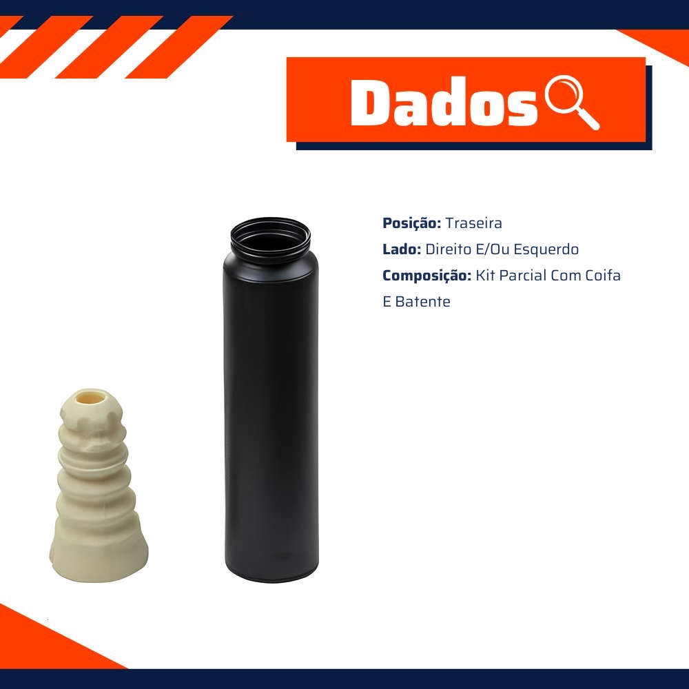 Kit Coifa Batente Traseiro para Ford Ecosport - KYB - SB0024