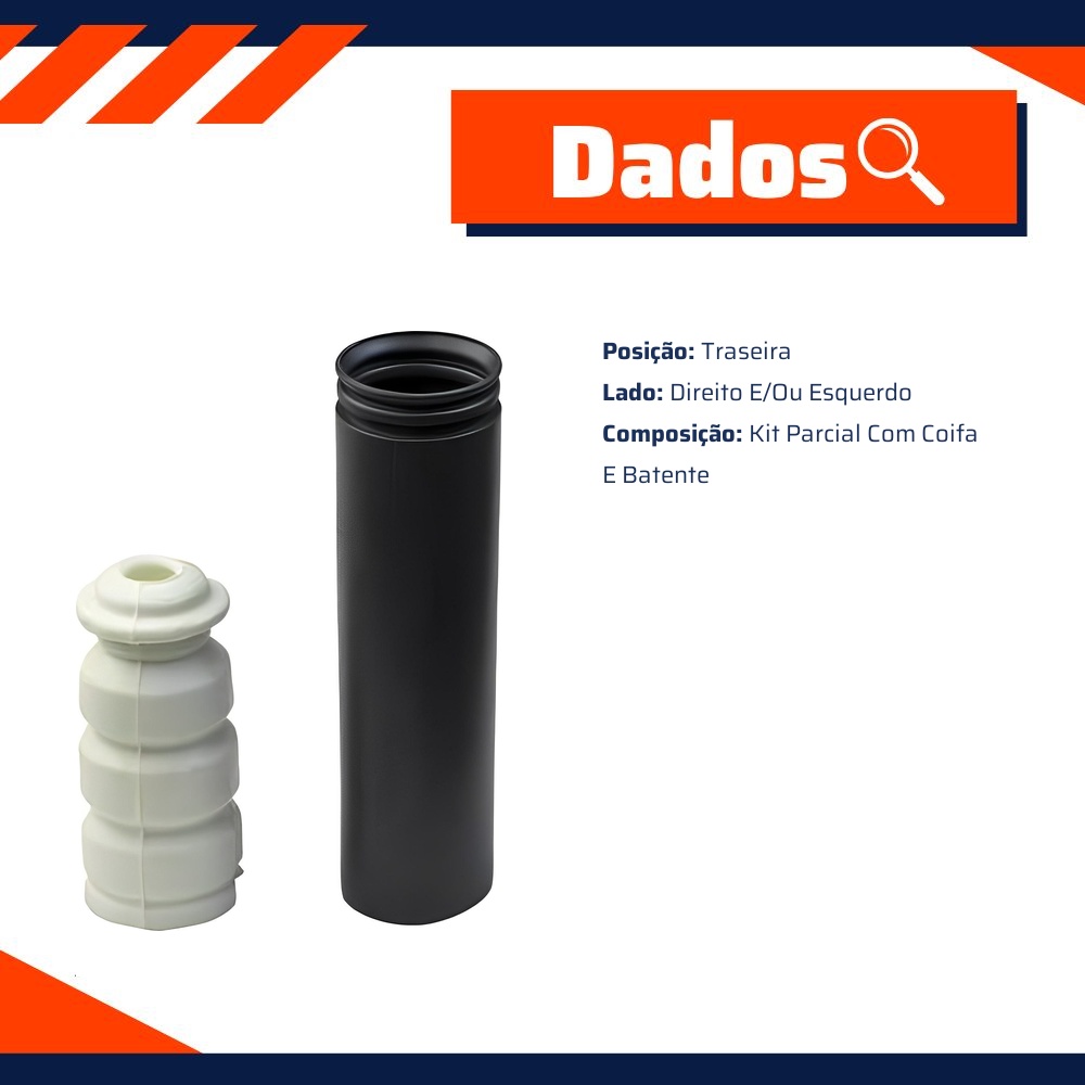 Kit Coifa Batente Traseiro para Renault CLIO e CLIO SEDAN - KYB - SB0089