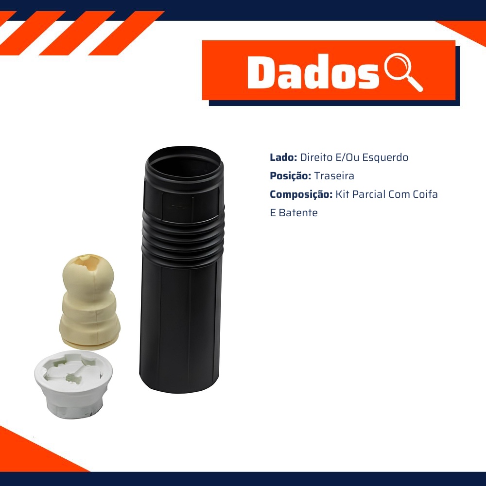 Kit Coifa Batente Traseiro para Fiat Mobi - KYB - SB0245