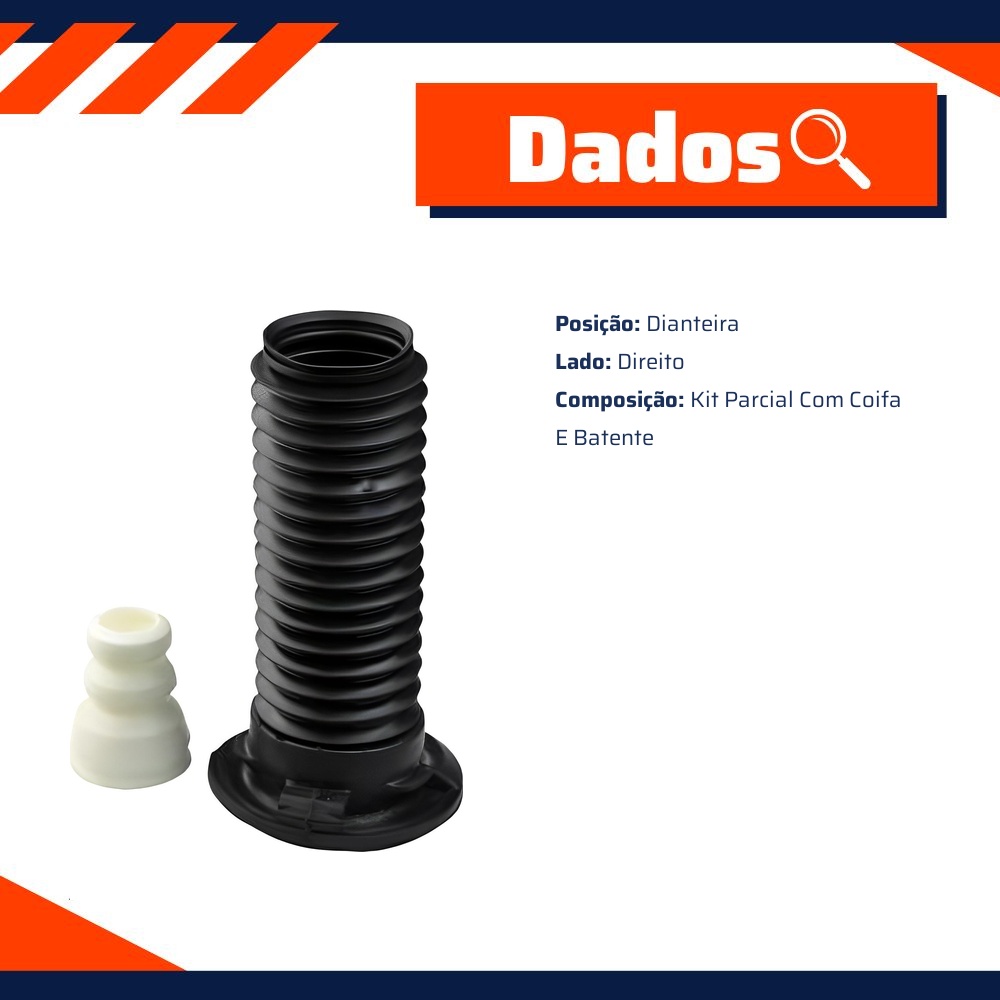 Kit Coifa Batente Dianteiro Direito para Honda Civic - KYB - SB0058